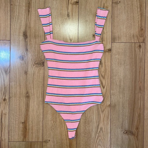 Privacy Please Pink Norman Body Suit - Flamingo - Picture 1 of 12